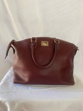 Dooney & Bourke Pebble Leather Satchel - Wine